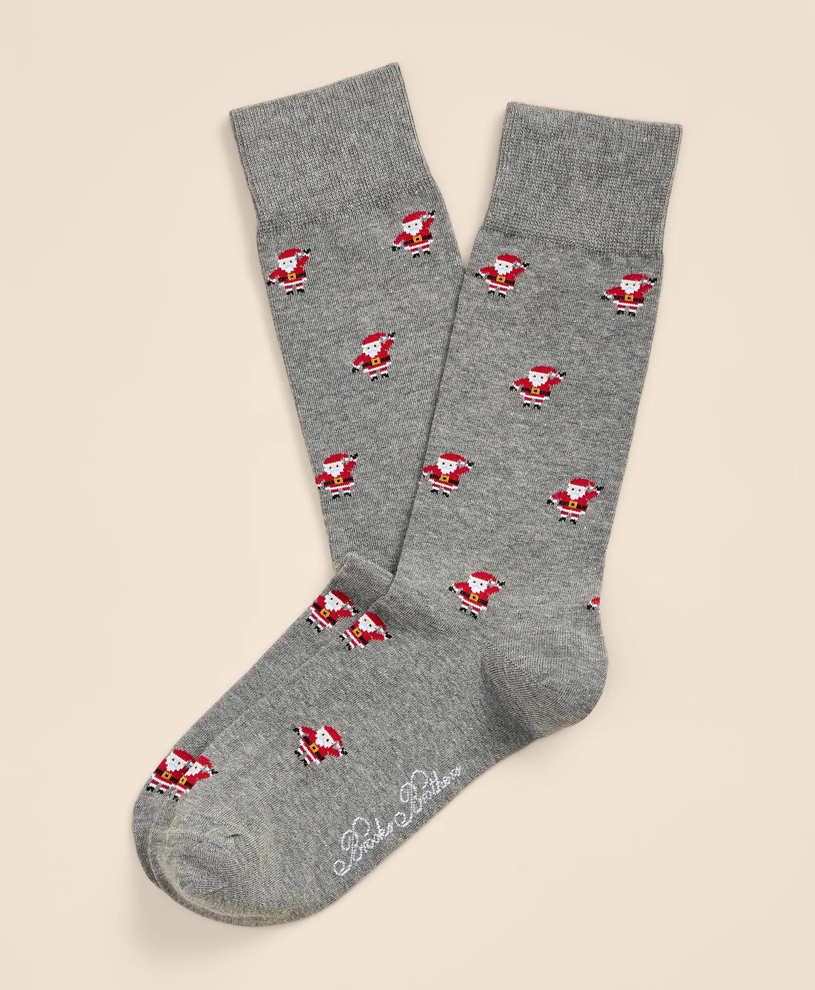 Cotton-Blend Santa Socks, image 1