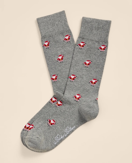 Cotton-Blend Santa Socks
