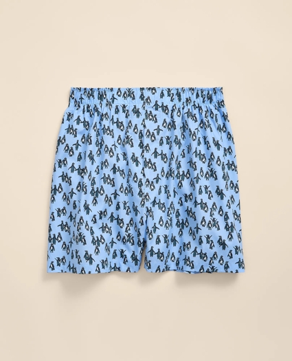 Cotton Broadcloth Penguin Motif Boxers