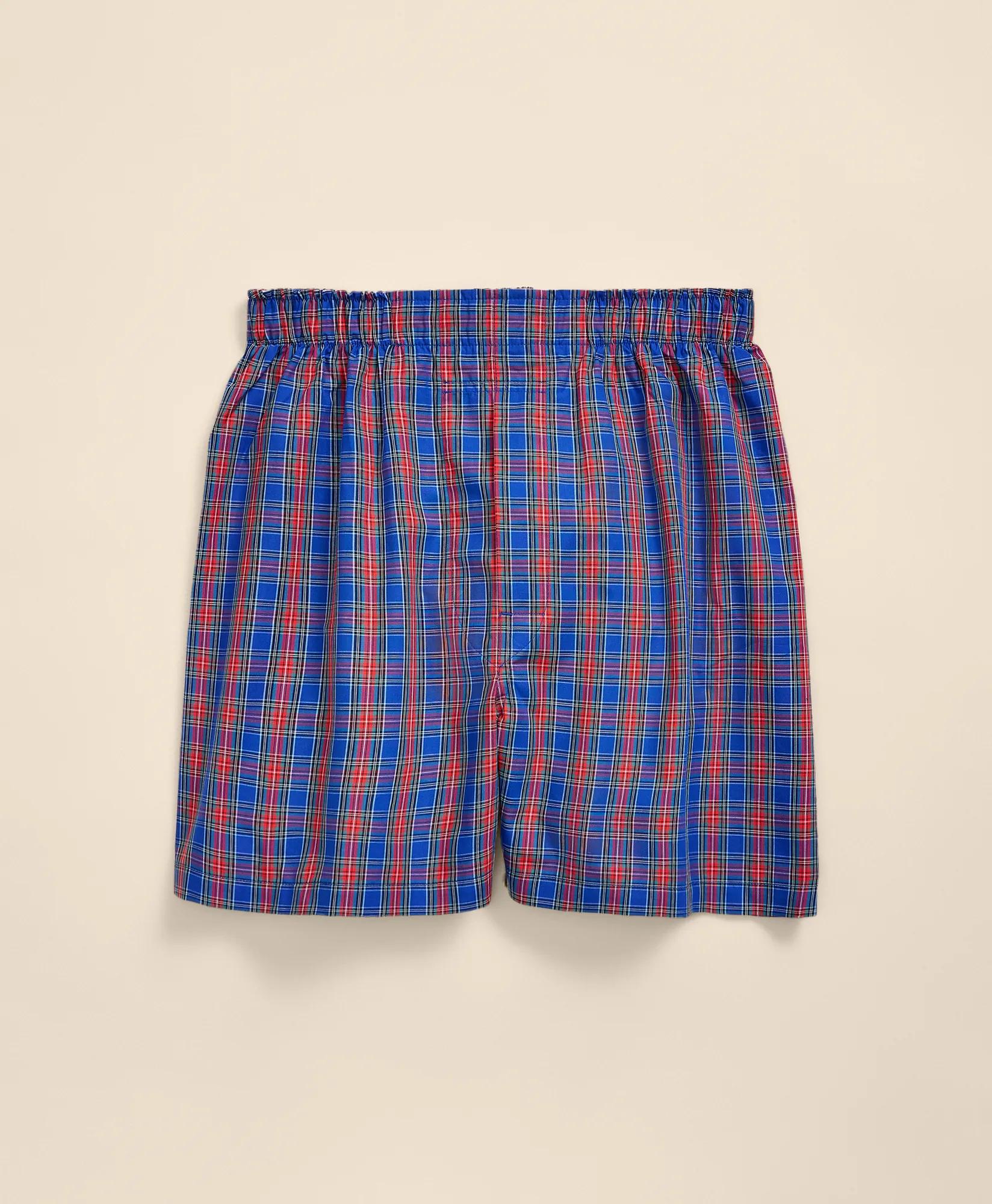 Cotton Broadcloth Tartan Boxers, image 1