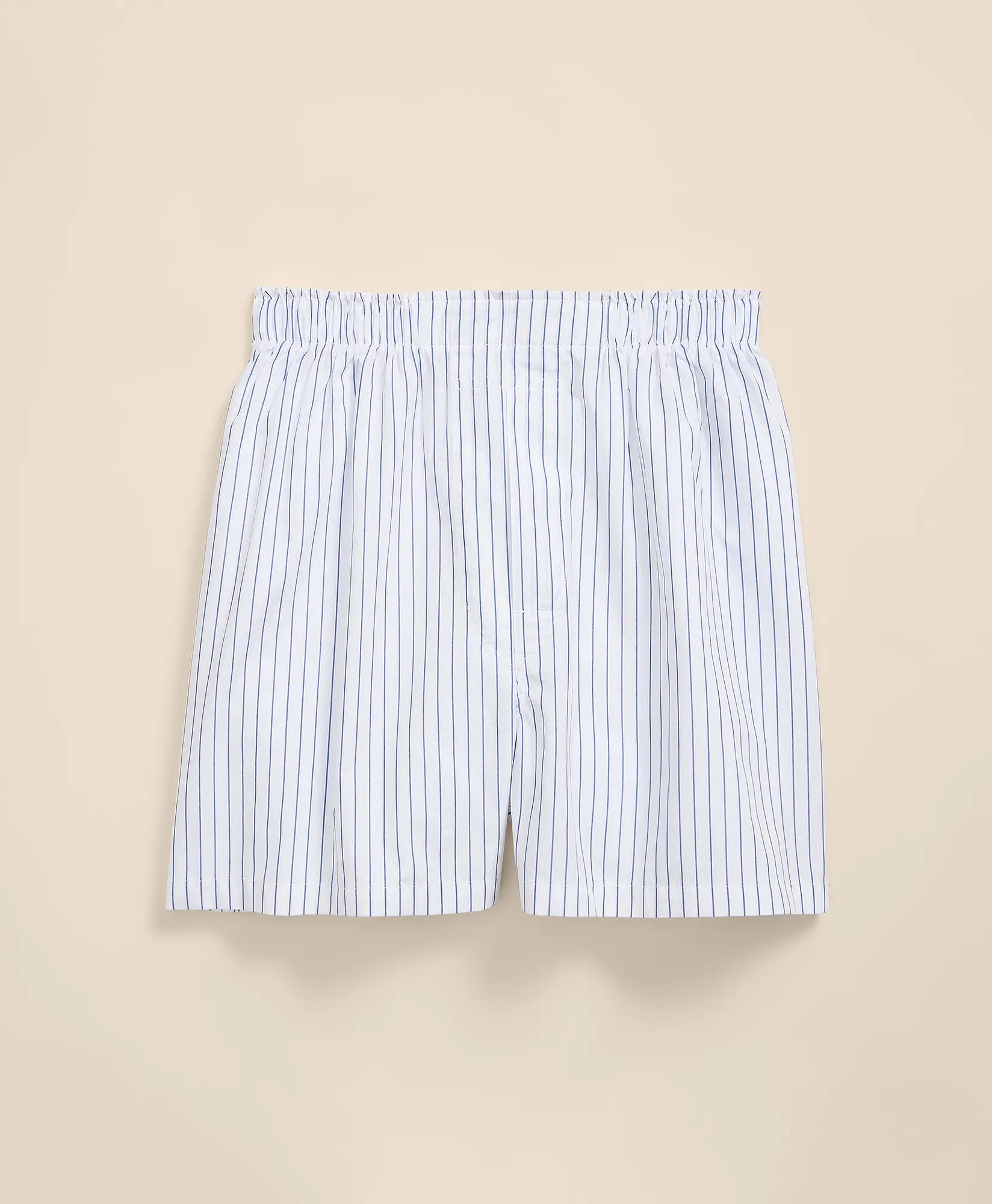 Cotton Broadcloth Pinstripe Boxers, image 1