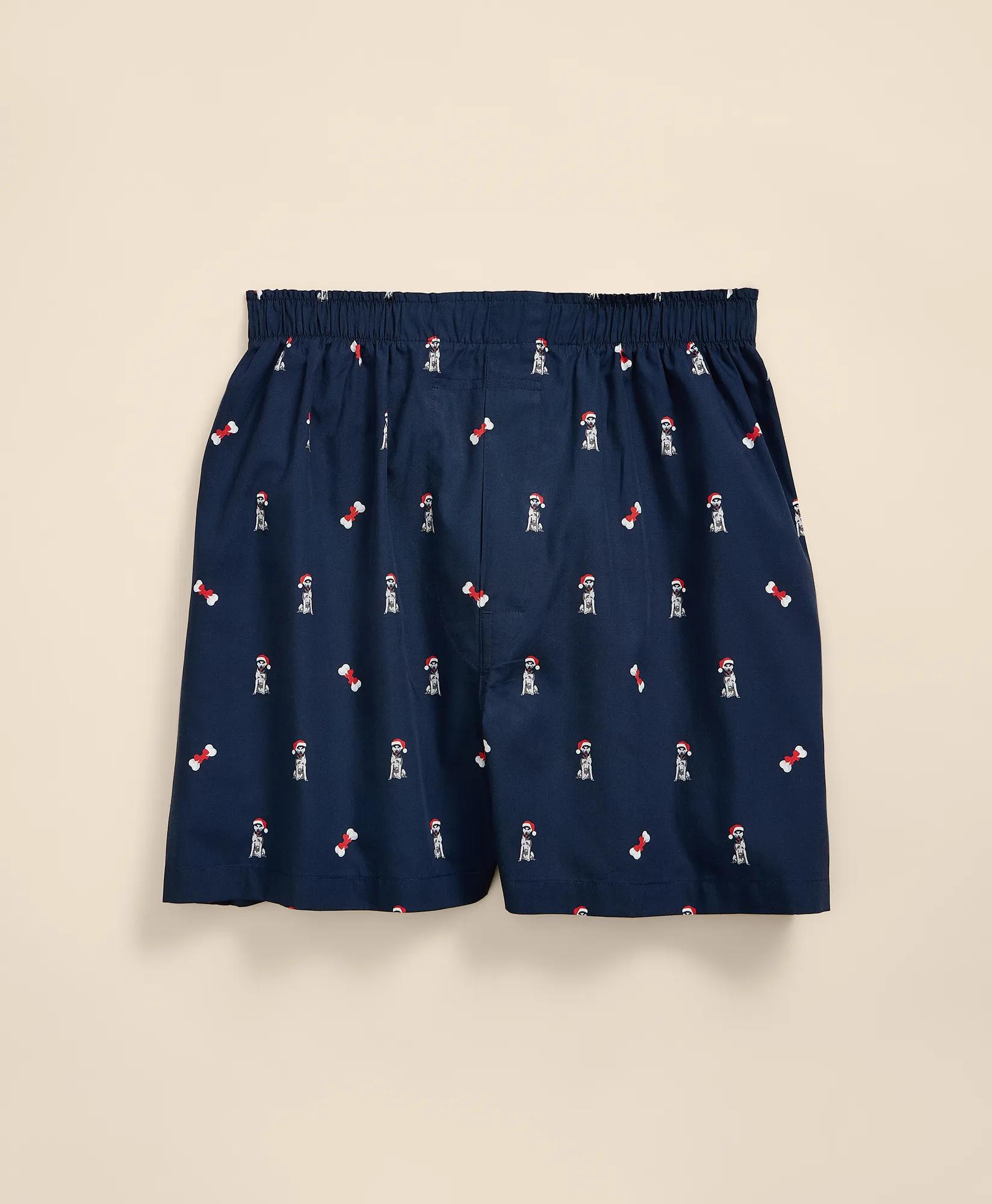 Cotton Broadcloth Holiday Dog Boxers, image 1