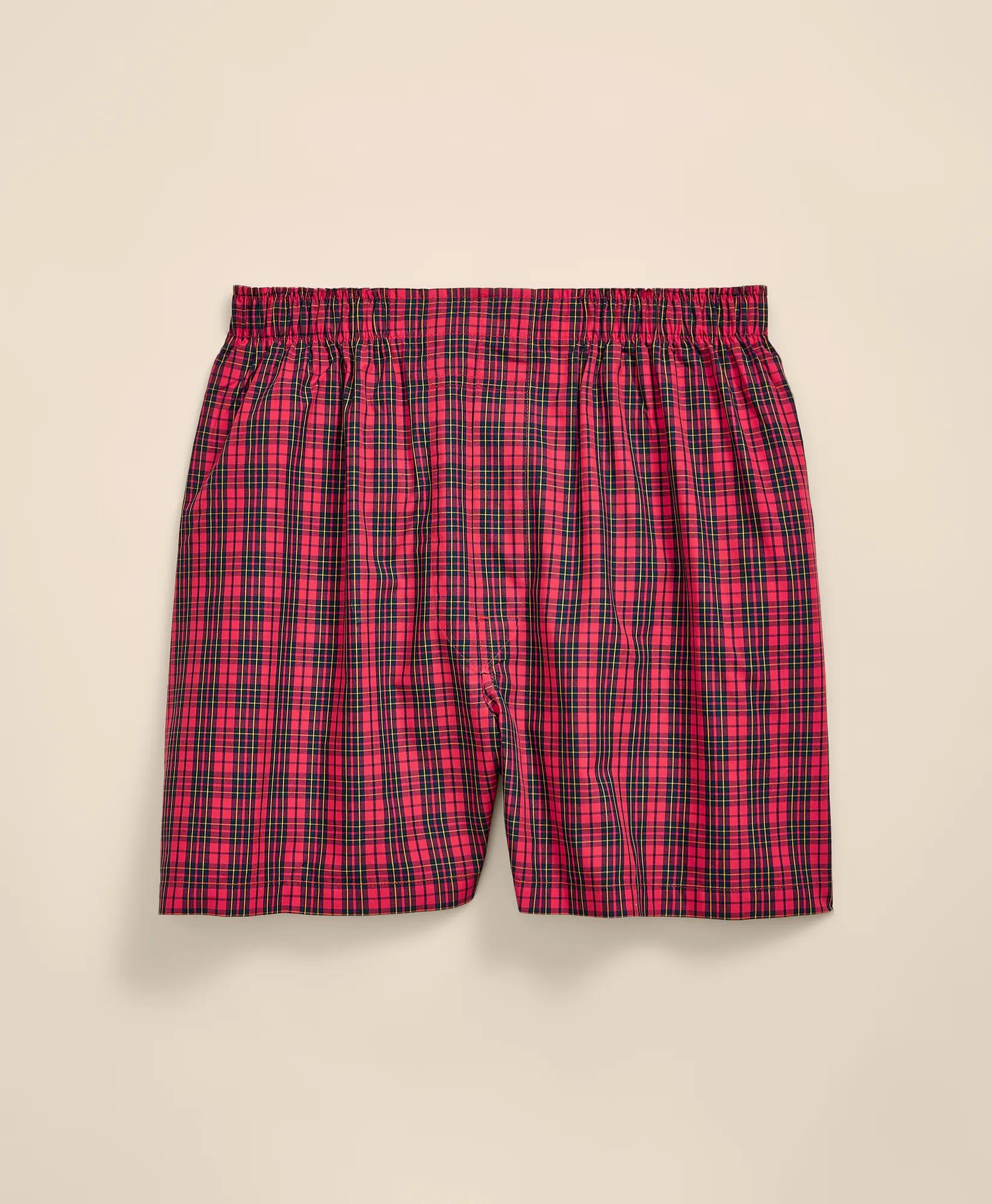 Cotton Broadcloth Tartan Boxers, image 1