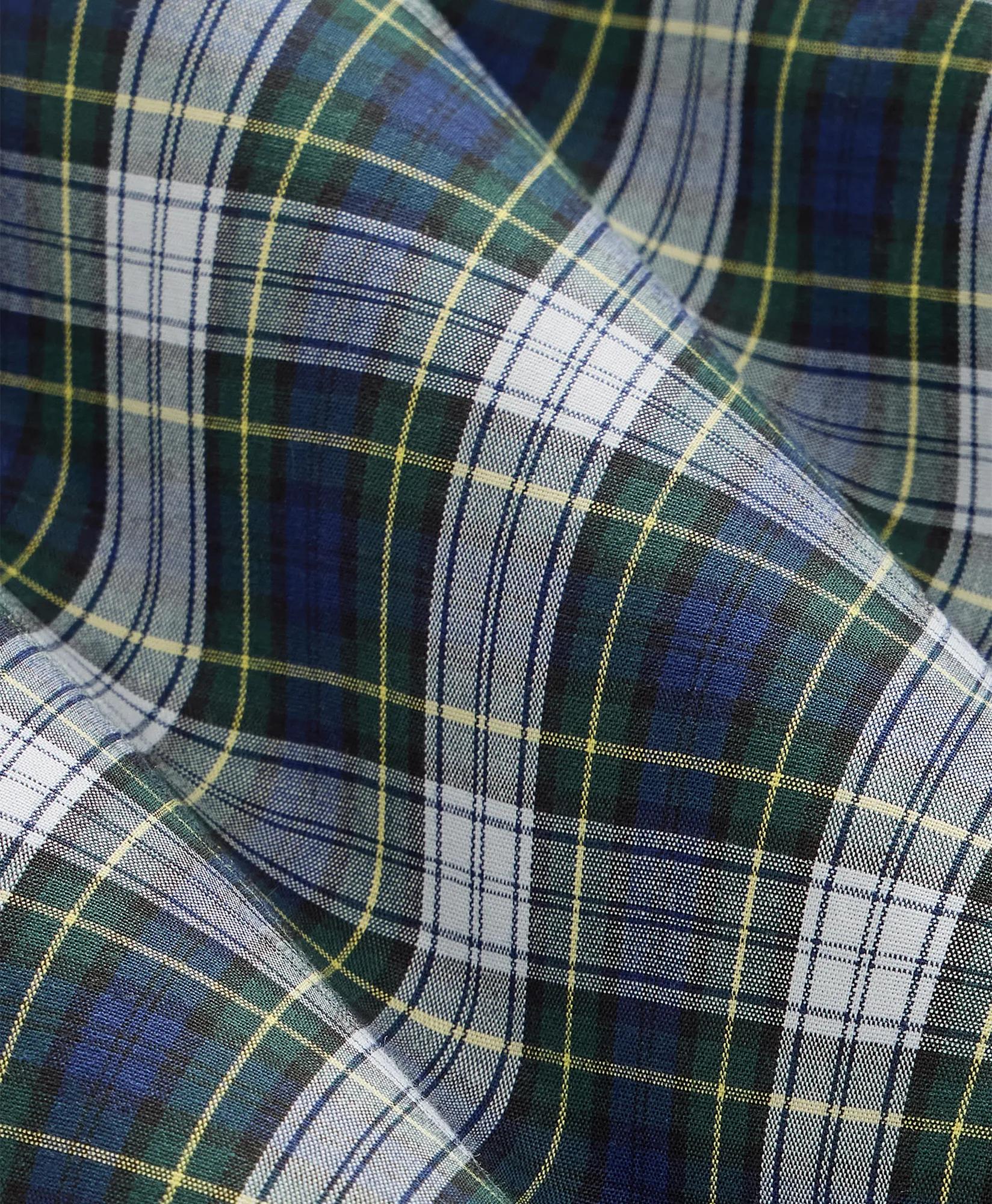 Slim Fit Cotton Broadcloth Tartan Boxers, image 2