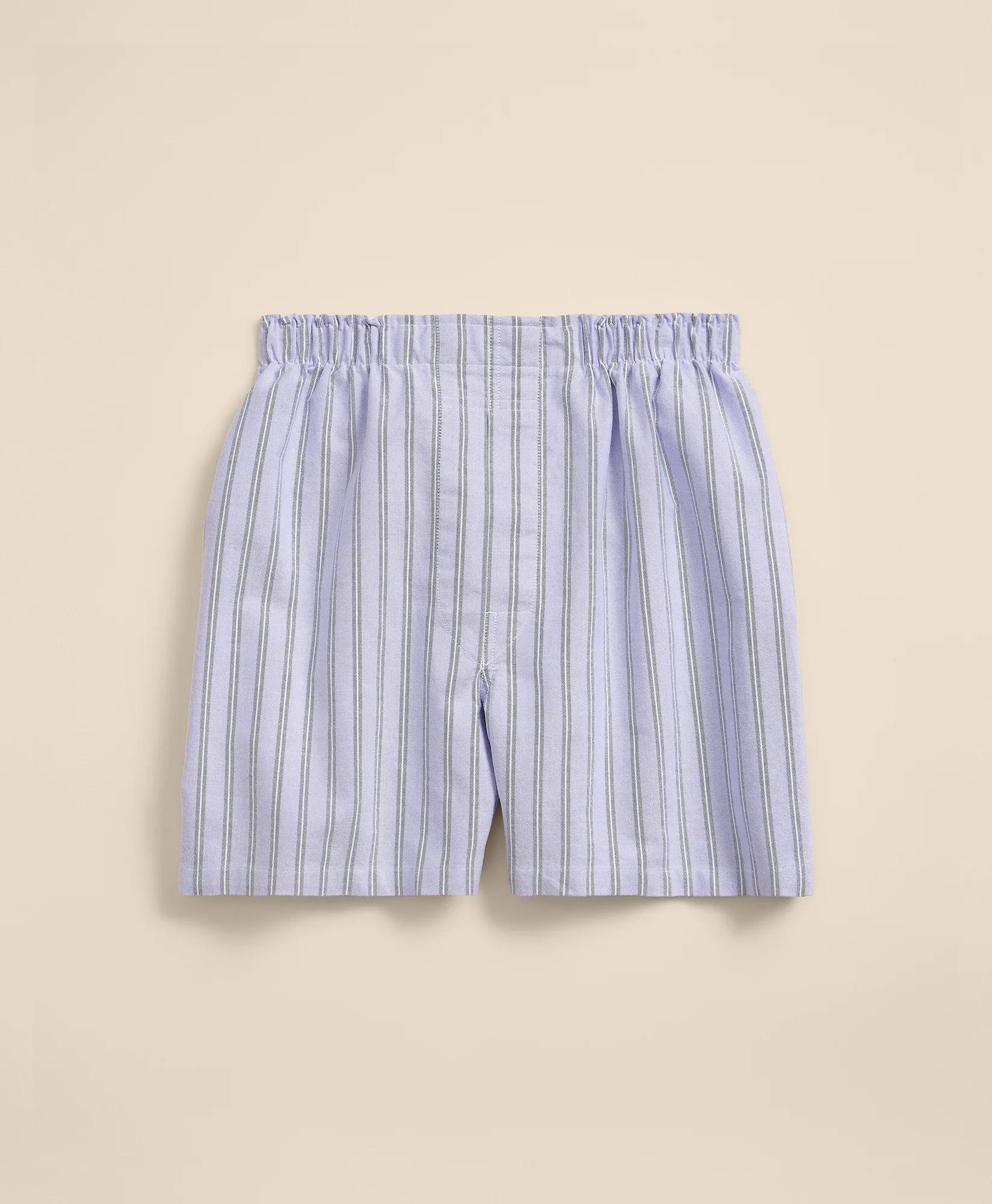 Cotton Oxford Stripe Boxers, image 1