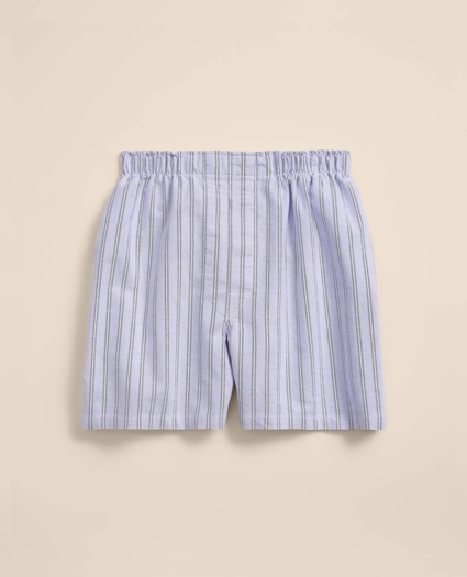Cotton Oxford Stripe Boxers, image 1