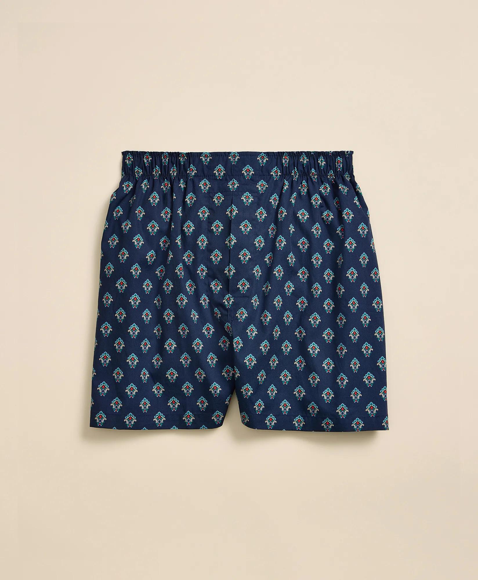 Cotton Broadcloth Geometric Print Boxers, image 1
