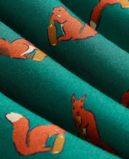 Cotton Broadcloth Squirrel Print Boxers, image 2