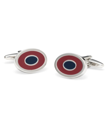 Two-Color Oval Cuff Links