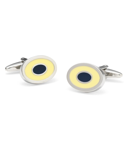 Two-Color Oval Cuff Links