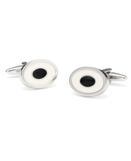 Two-Color Oval Cuff Links