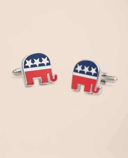 Stainless Steel Elephant Cufflinks, image 1