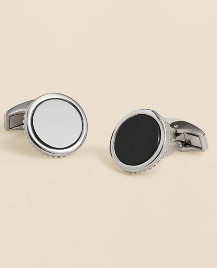Agate Round Cufflinks, image 1
