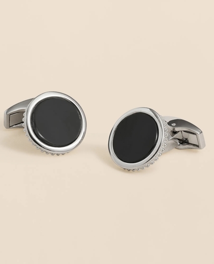 Agate Round Cufflinks, image 1
