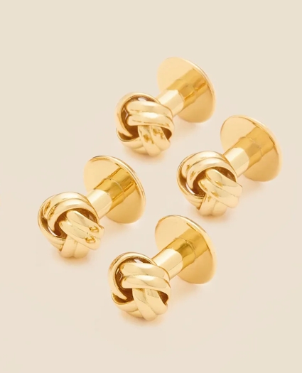 Sterling Silver Gold-Plated Knot Cufflinks, image 3