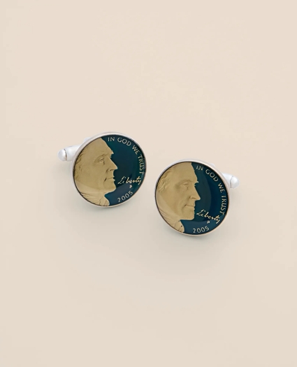 Jefferson Nickel Coin Cufflinks
