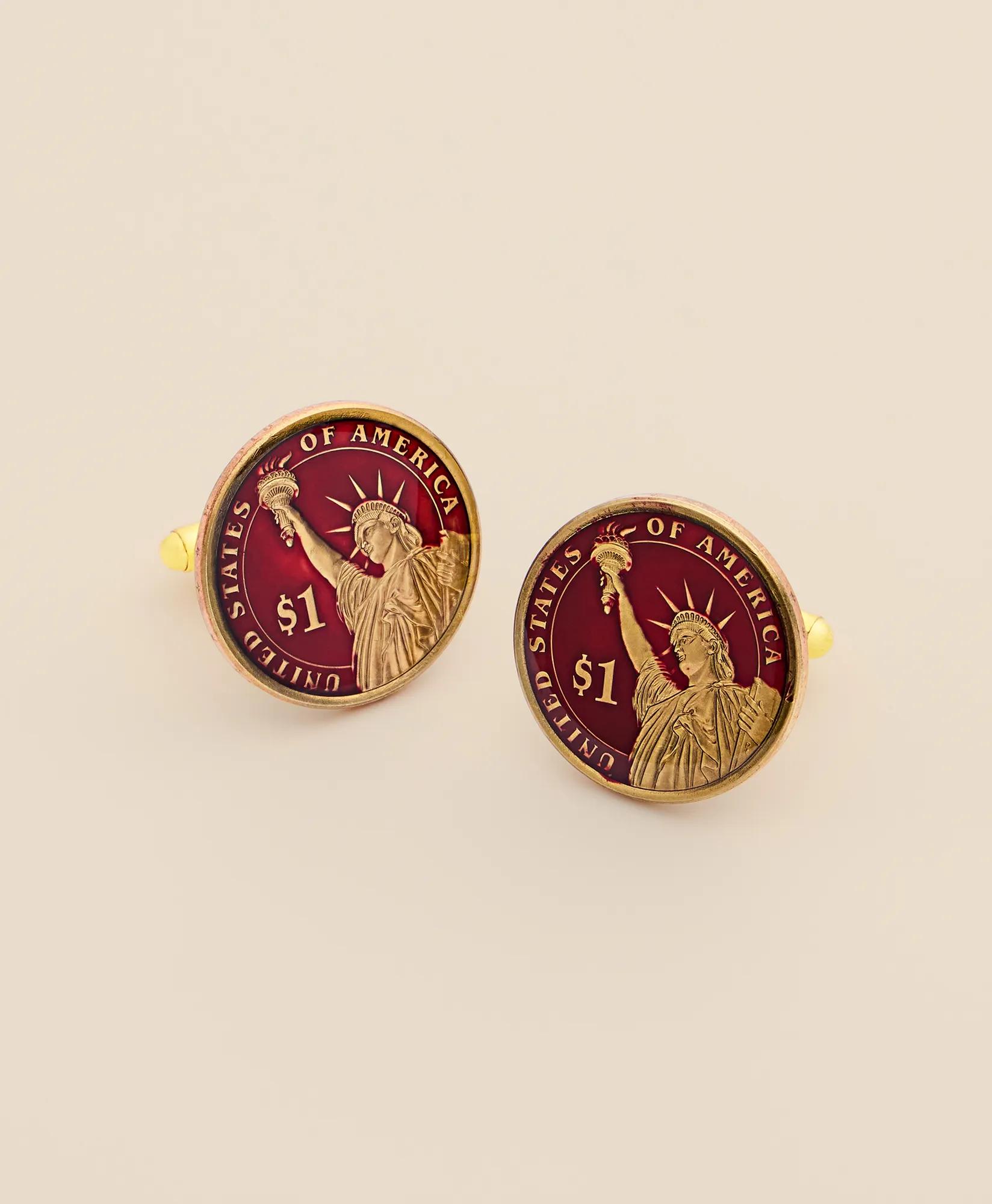 Liberty Dollar Coin Cufflinks, image 1
