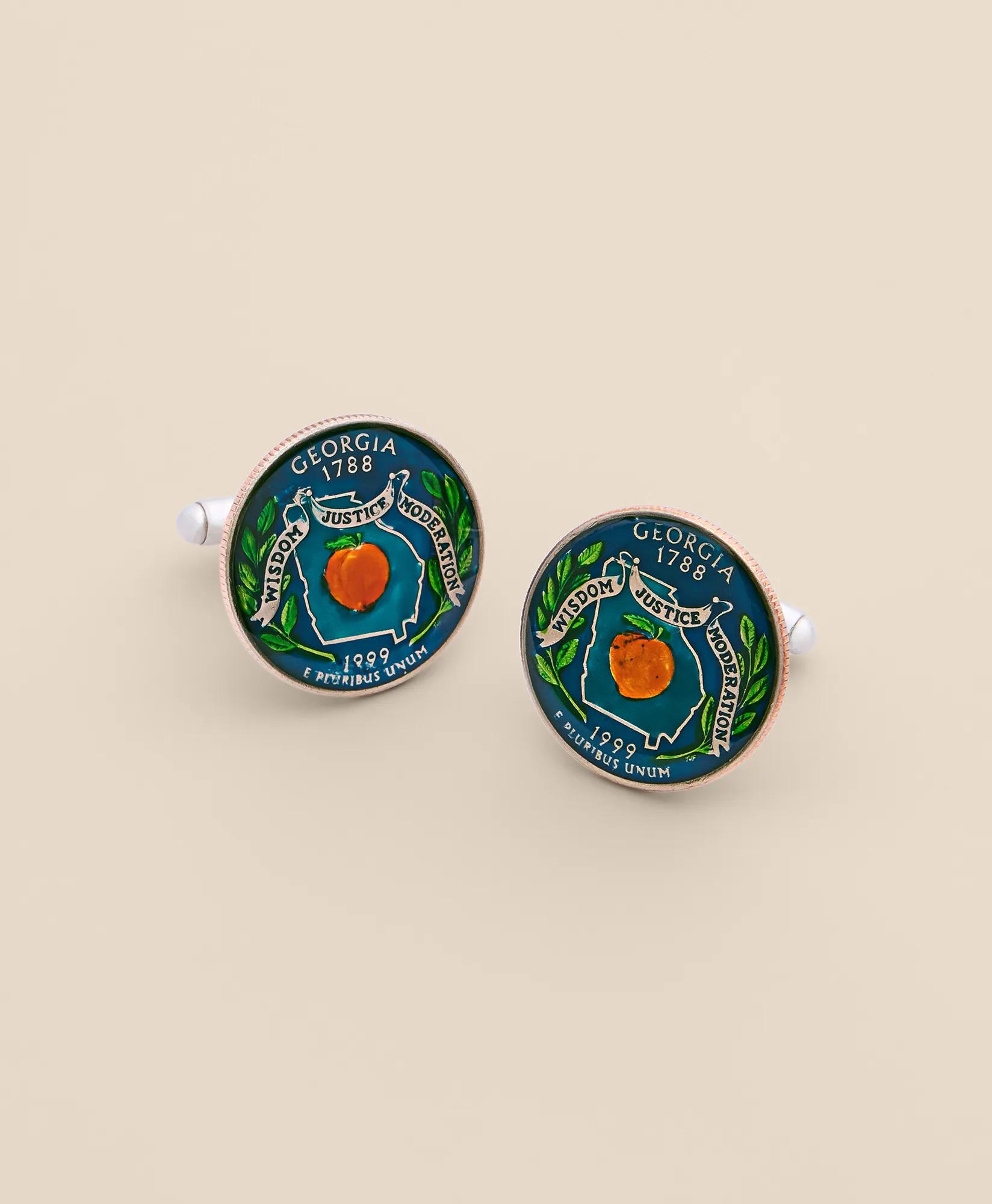 State Quarter Coin Cufflinks, image 1