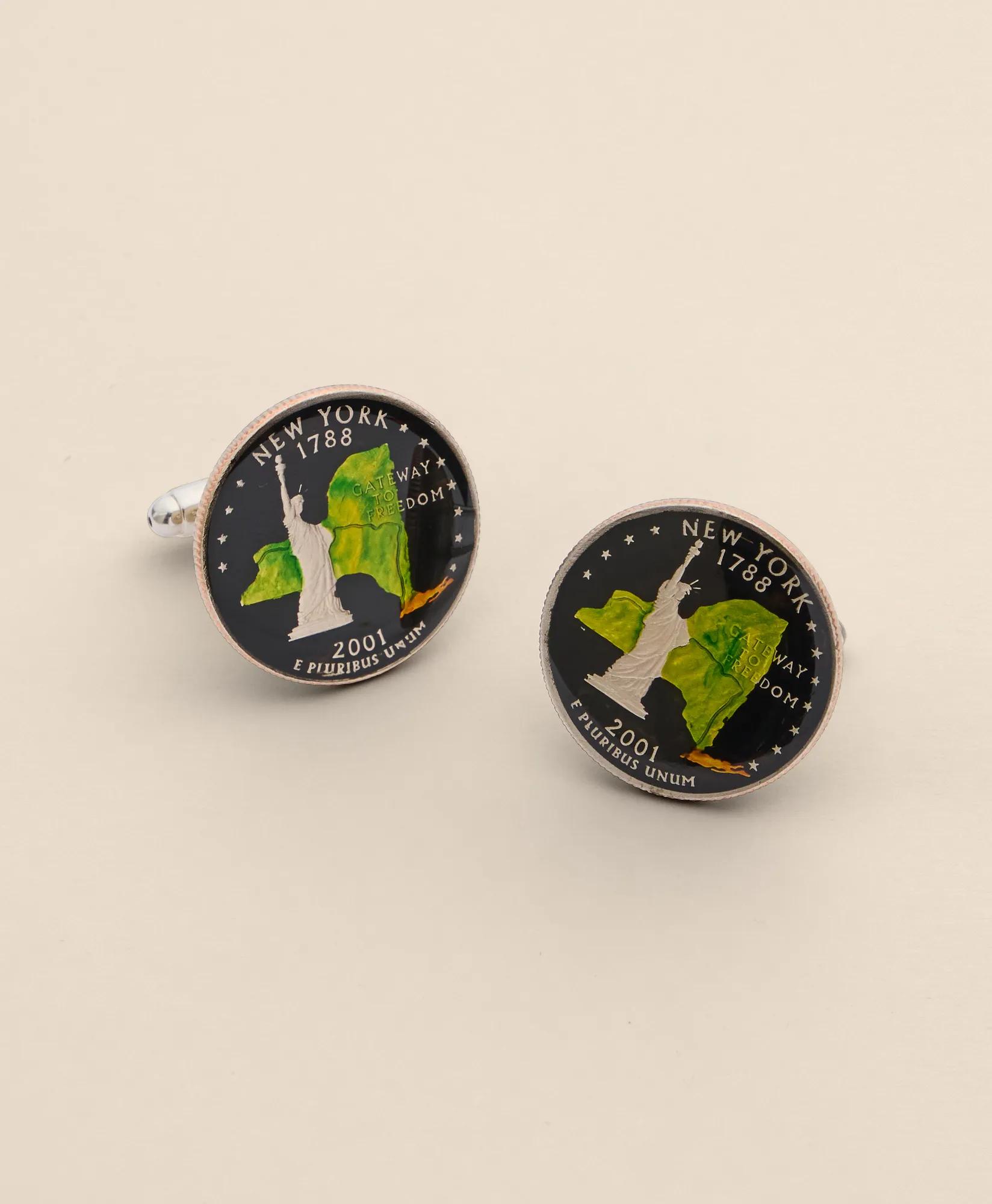 State Quarter Coin Cufflinks, image 1