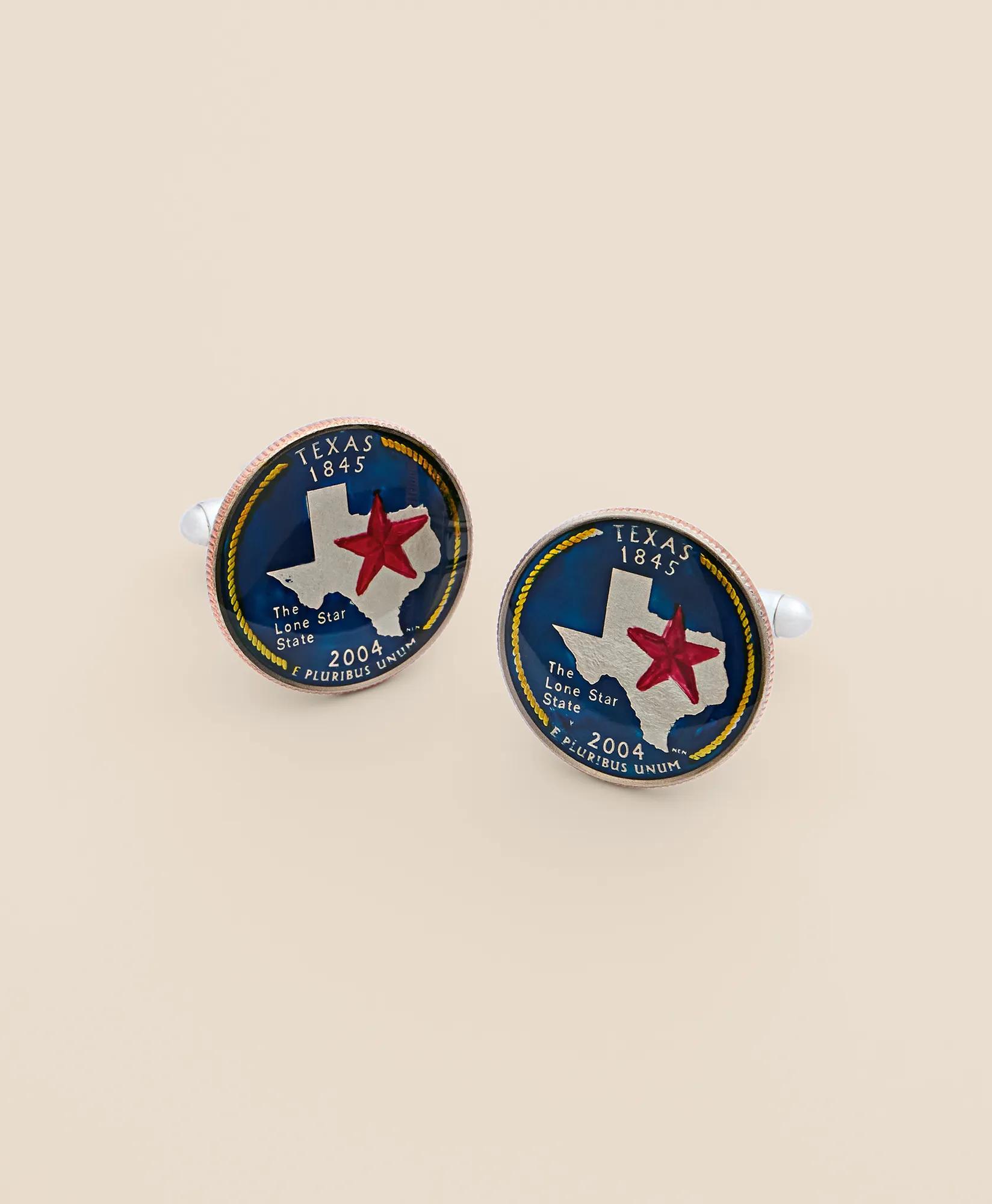 State Quarter Coin Cufflinks, image 1