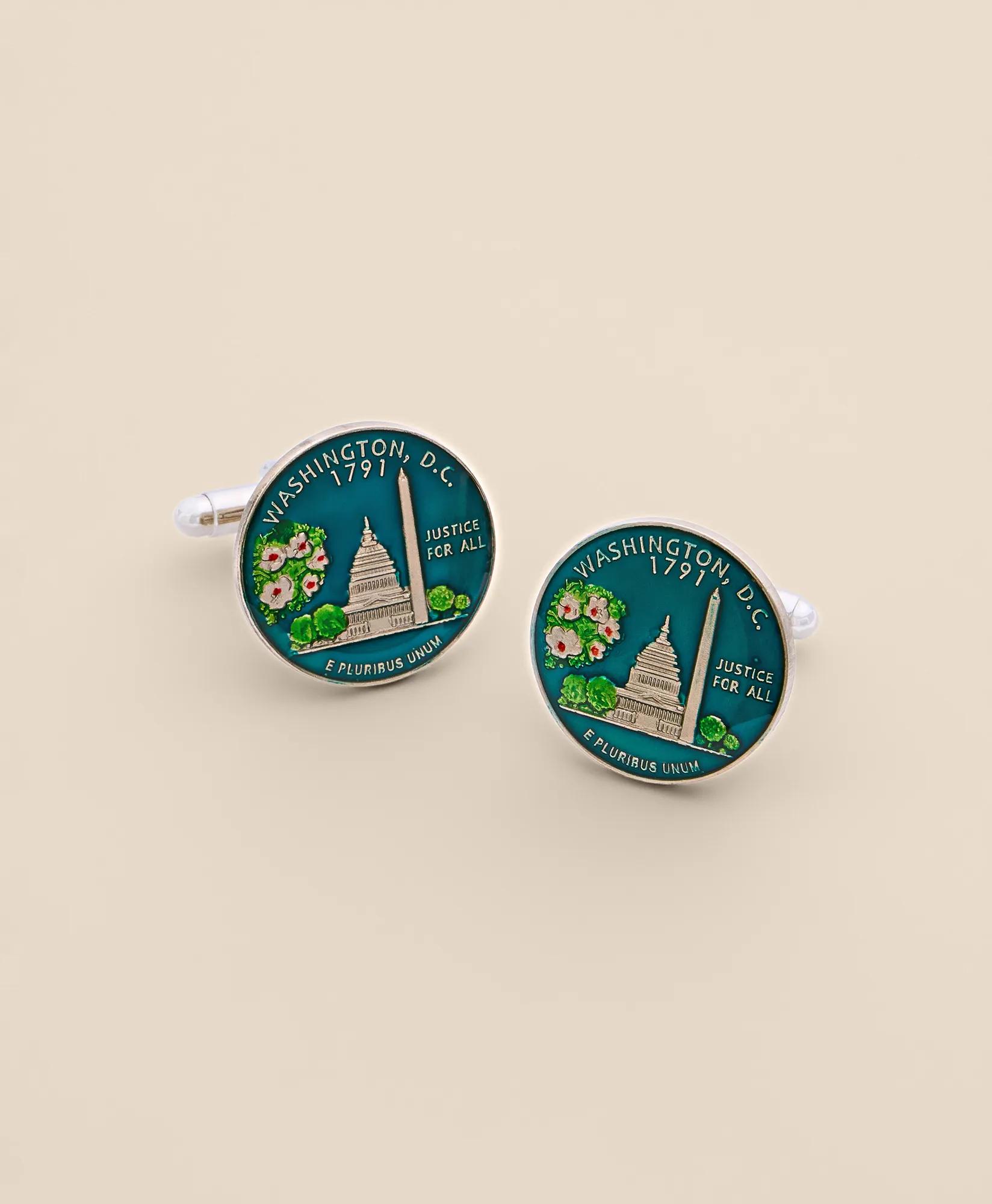 State Quarter Coin Cufflinks, image 1