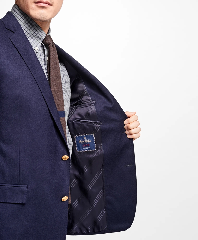 Regent Fit Doeskin Stretch Wool Blazer, image 4