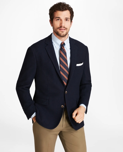 Regent Fit Textured Two-Button Blazer, image 1