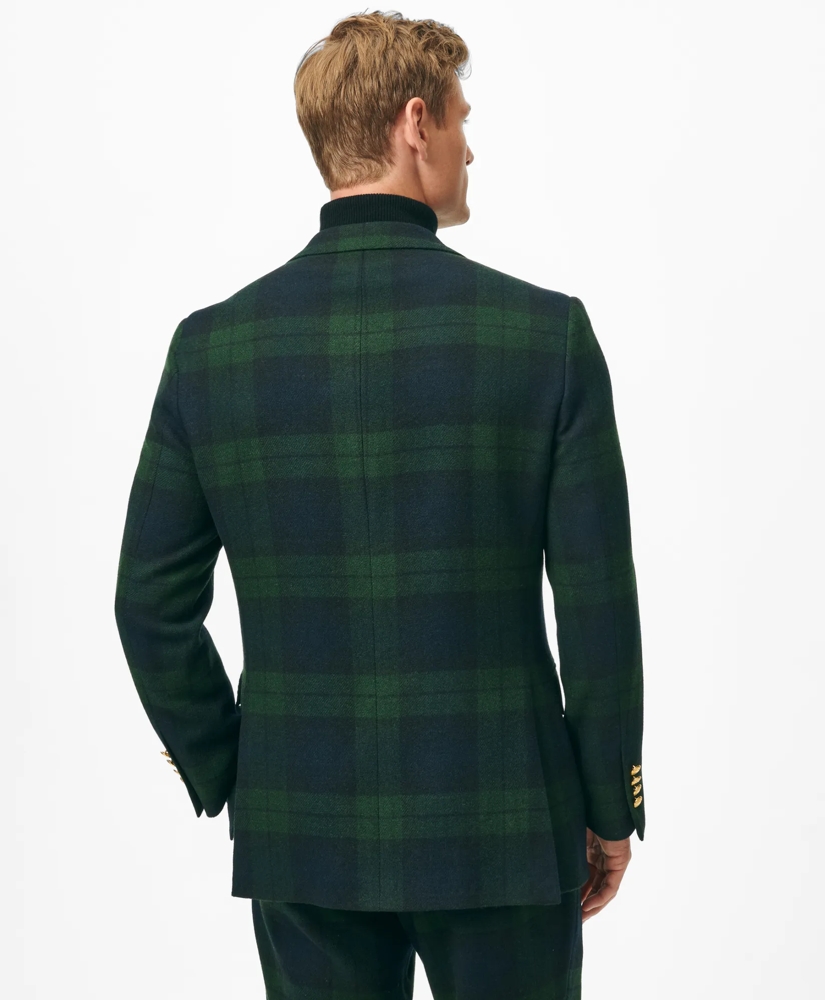 Classic Fit Blazer in Black Watch Tartan Wool Tweed, image 4