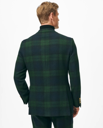 Classic Fit Blazer in Black Watch Tartan Wool Tweed, image 4