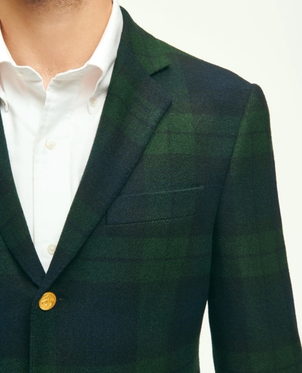 Classic Fit Blazer in Black Watch Tartan Wool Tweed, image 6