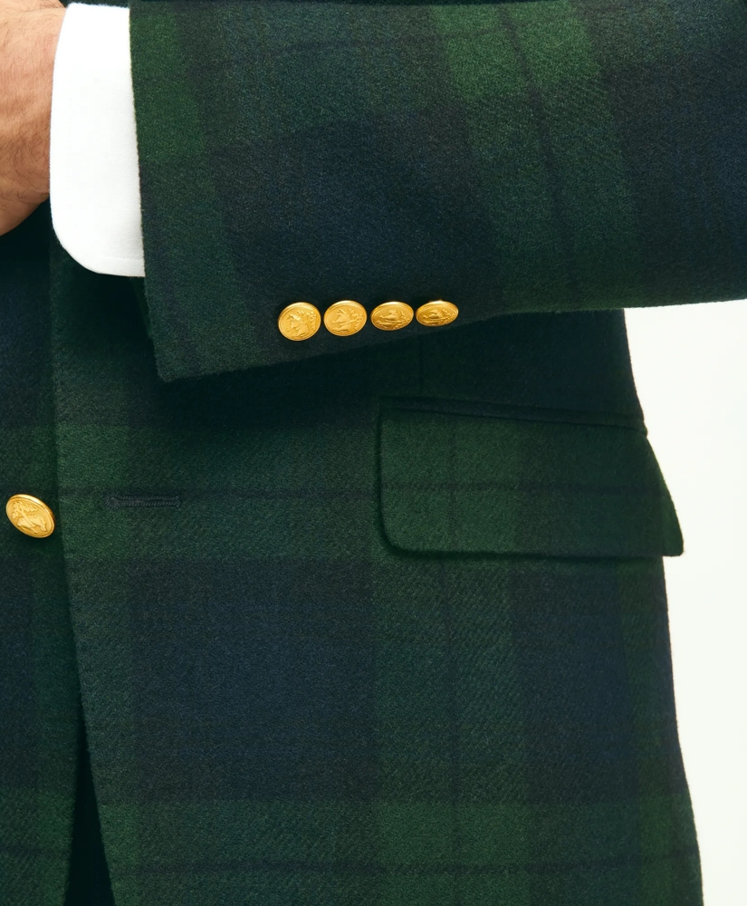 Classic Fit Blazer in Black Watch Tartan Wool Tweed, image 7