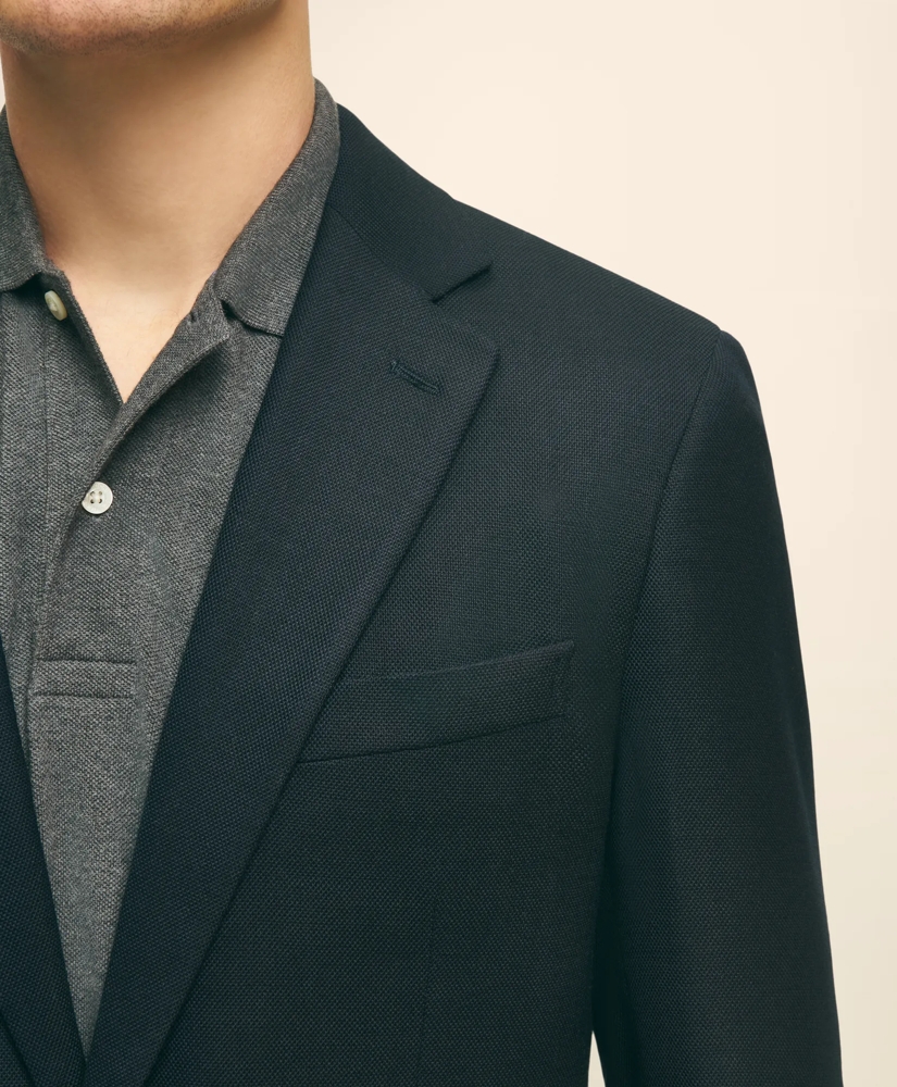 Slim Fit Stretch Wool Hopsack Blazer, image 4