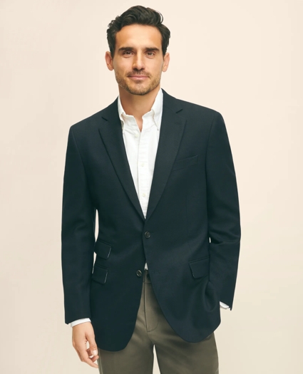 Traditional Fit Stretch Wool Hopsack Blazer, image 1