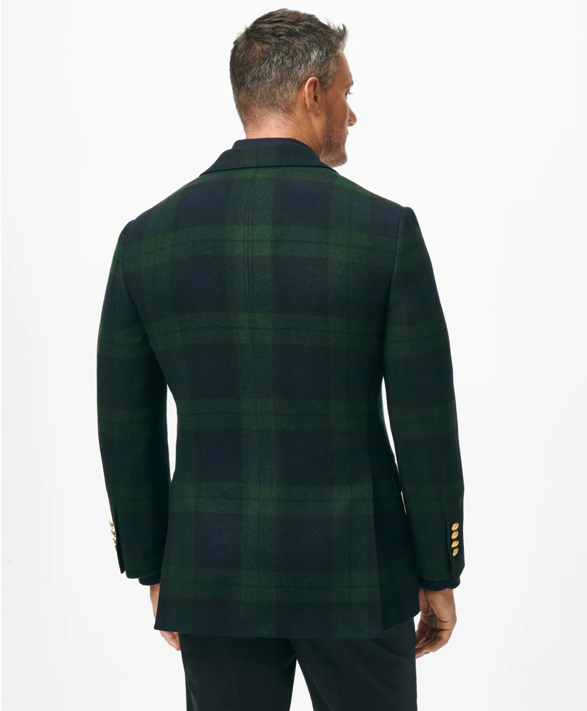 Traditional Fit Blazer in Black Watch Tartan Wool Tweed, image 3