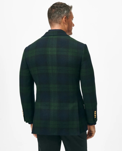 Traditional Fit Blazer in Black Watch Tartan Wool Tweed, image 3