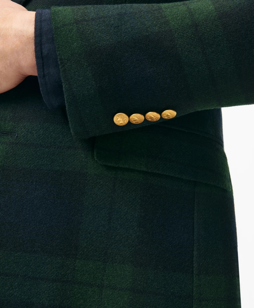 Traditional Fit Blazer in Black Watch Tartan Wool Tweed, image 4