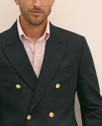 Classic Fit Stretch Wool Double-Breasted 1818 Blazer, image 6