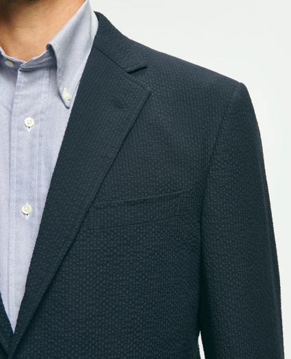 The No. 1 Sack Blazer in Seersucker With Fun Stripe Lining, image 2