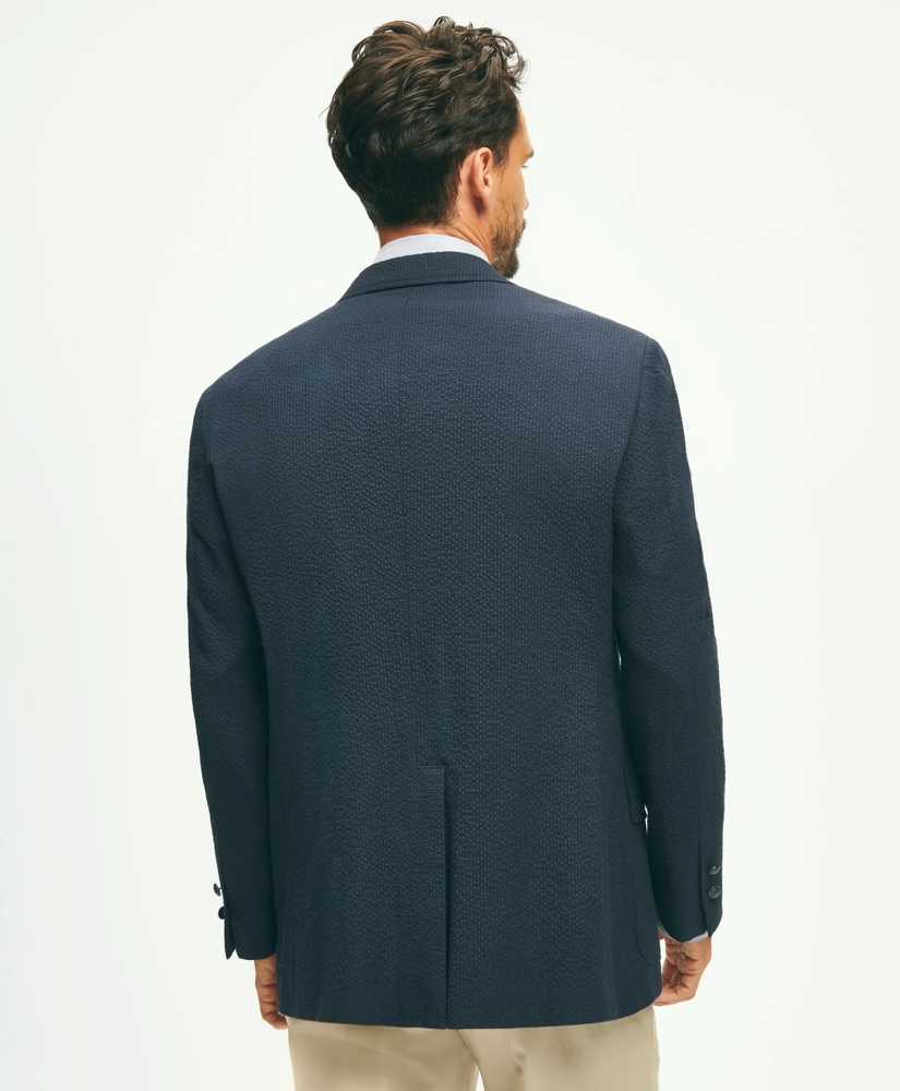 The No. 1 Sack Blazer in Seersucker With Fun Stripe Lining The No. 1 Sack Blazer in Seersucker With Fun Stripe Lining