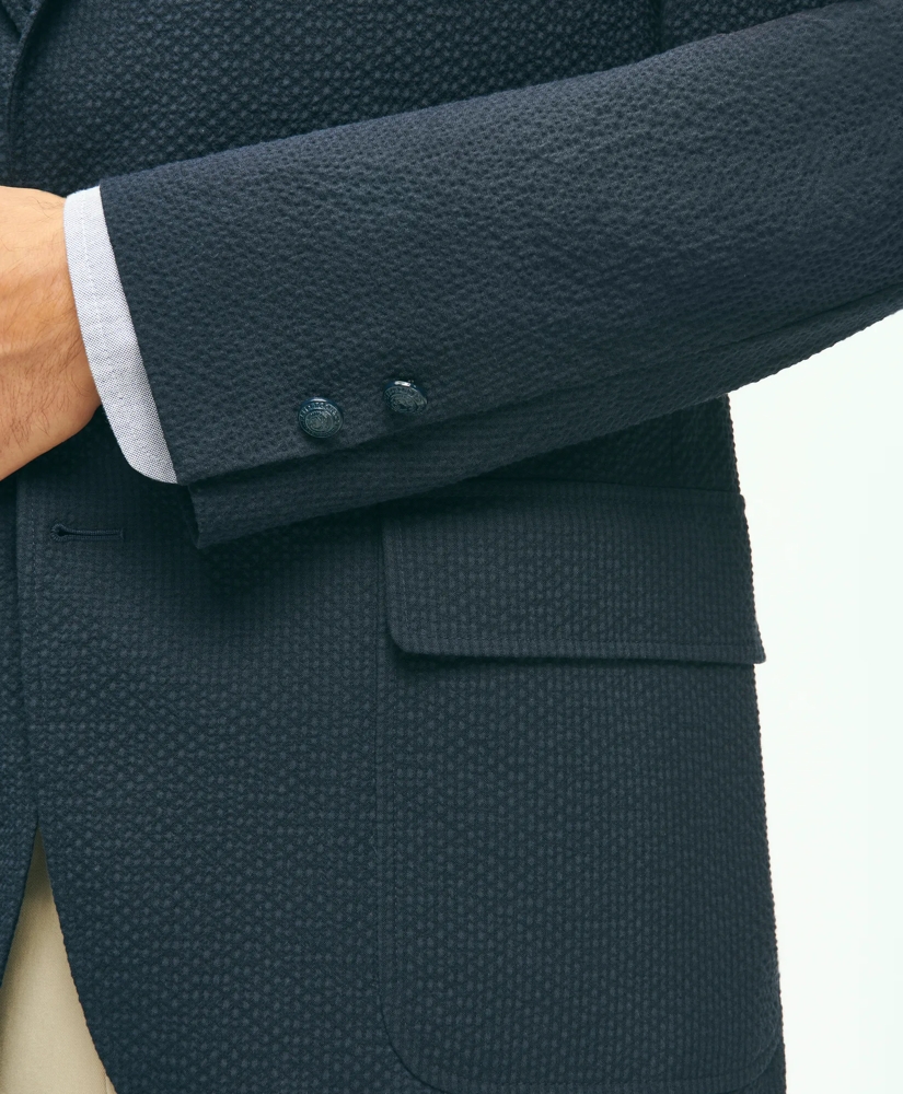 The No. 1 Sack Blazer in Seersucker With Fun Stripe Lining, image 4
