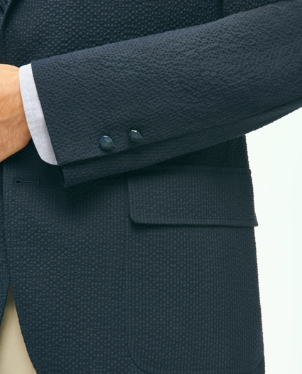 The No. 1 Sack Blazer in Seersucker With Fun Stripe Lining, image 4