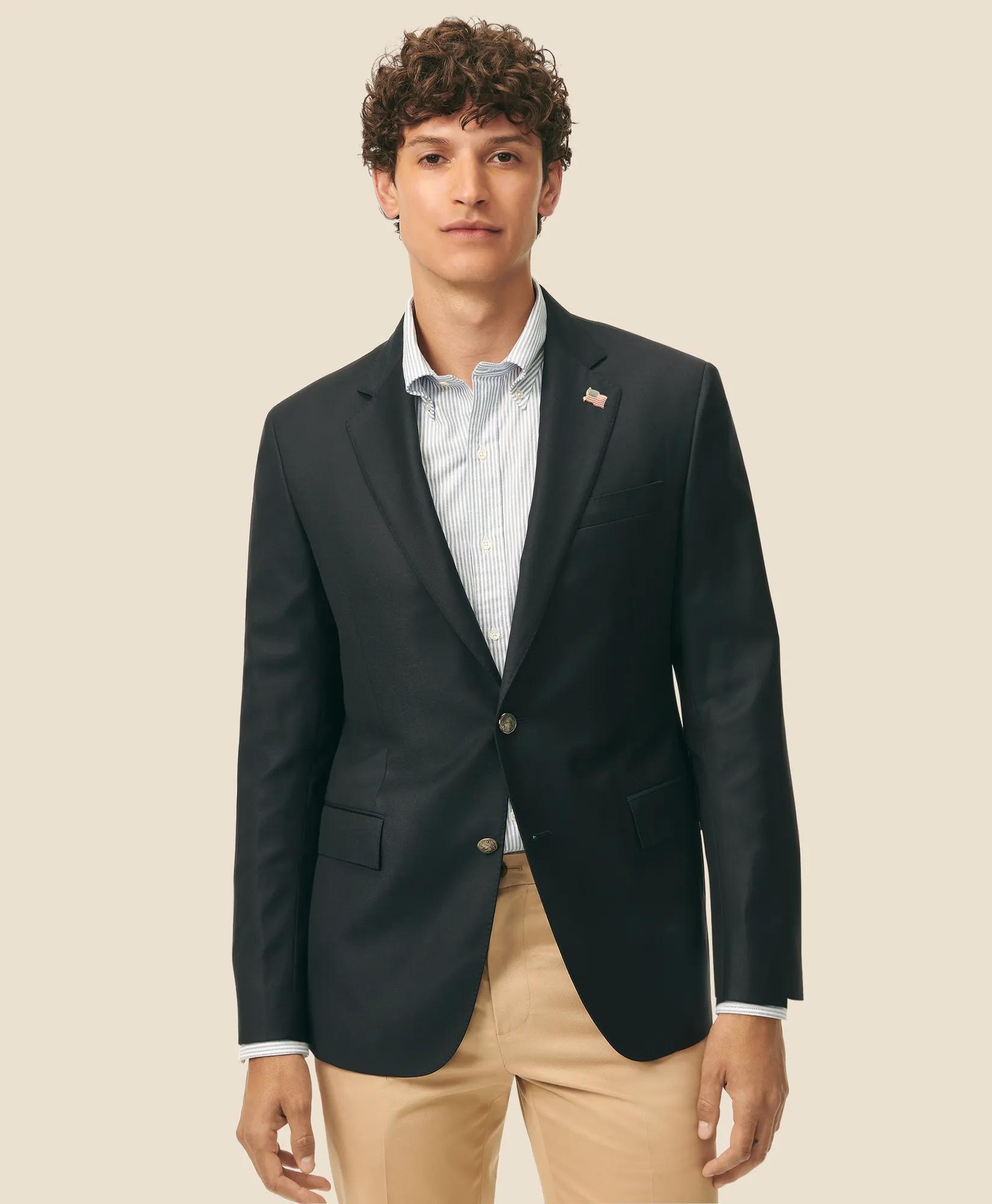 Classic Fit Stretch Saxxon Wool 1818 Blazer