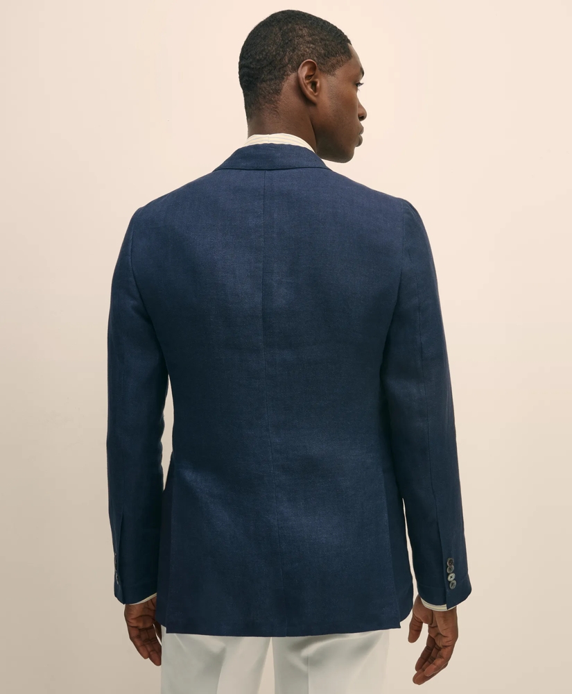 Classic Fit Linen Blazer in Herringbone, image 4
