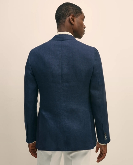 Classic Fit Linen Blazer in Herringbone, image 4