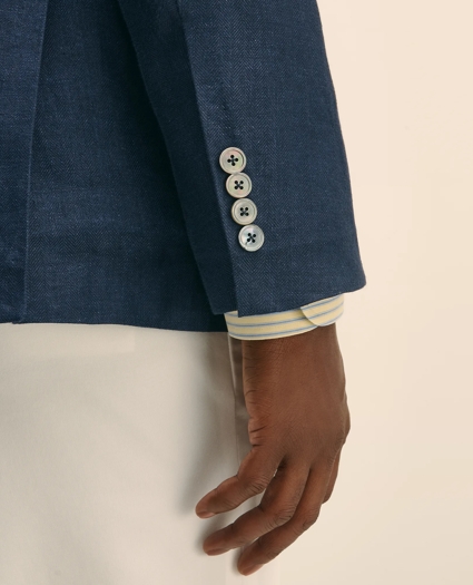 Classic Fit Linen Blazer in Herringbone, image 5
