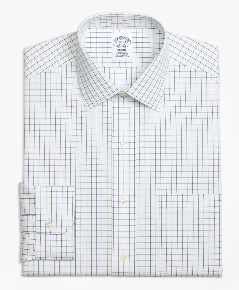 Regent Regular-Fit Dress Shirt,  Non-Iron Windowpane, image 4