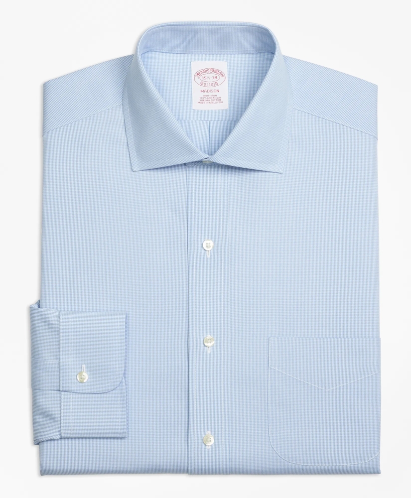 Madison Relaxed-Fit Dress Shirt, Non-Iron Houndstooth, image 4