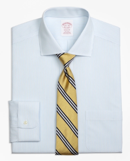 Madison Relaxed-Fit Dress Shirt, Non-Iron Mini Pinstripe, image 1