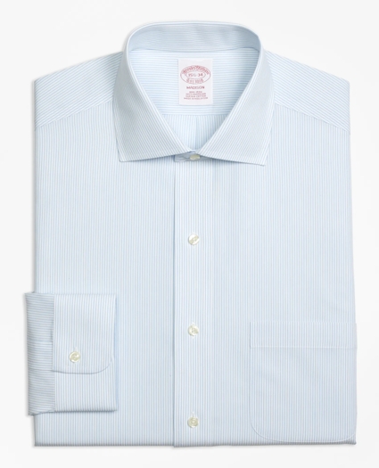 Madison Relaxed-Fit Dress Shirt, Non-Iron Mini Pinstripe, image 4