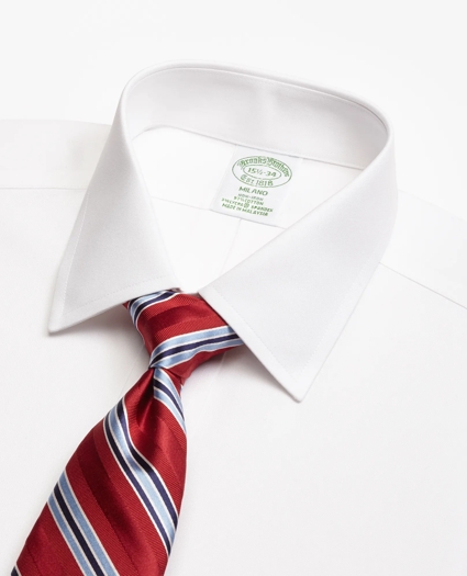 Stretch Milano Slim-Fit Dress Shirt, Non-Iron Spread Collar, image 2
